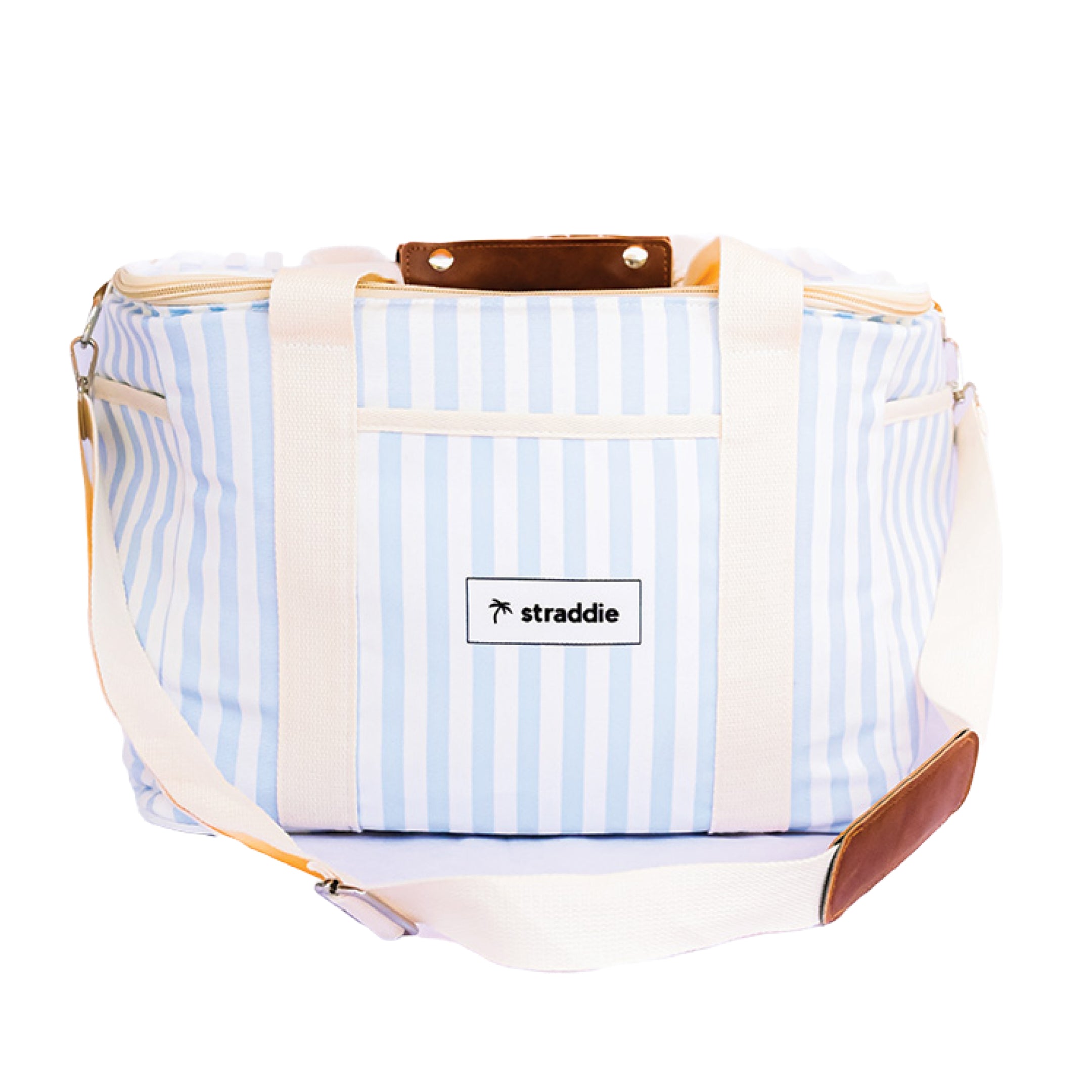 Summer Straddie Sky Blue Pin Stripes Light Adventurer Cooler Bag