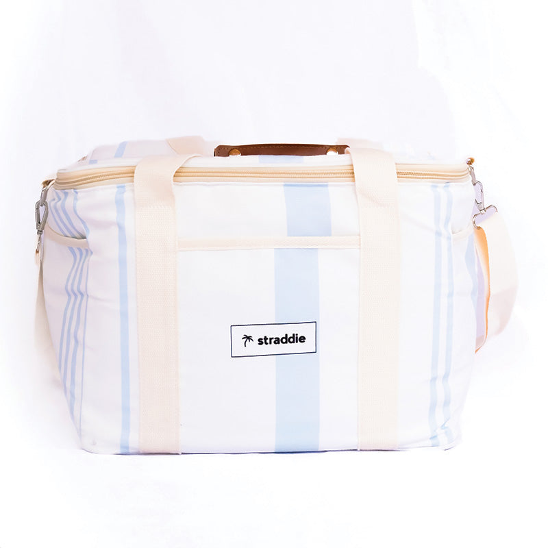 Summer Straddie Sky Blue Stripes Light Adventurer Cooler Bag